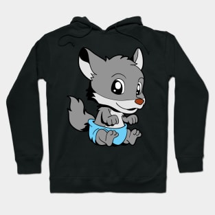 Kawaii Baby Wolf Hoodie